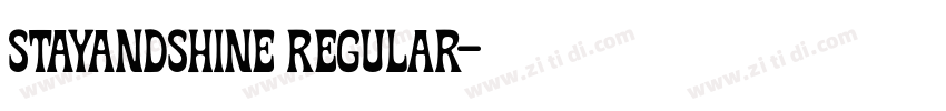 stayandshine regular字体转换